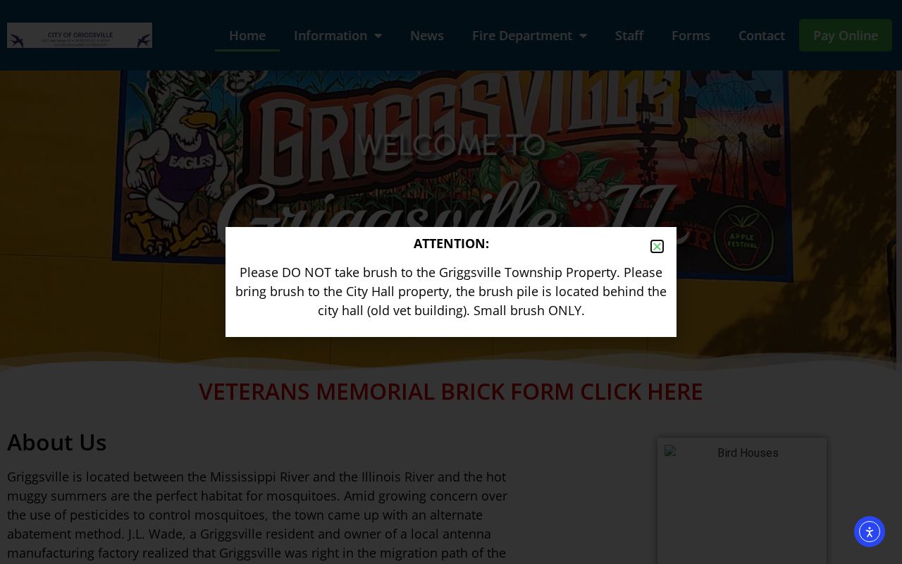 Official City of Griggsville website with City Hall information