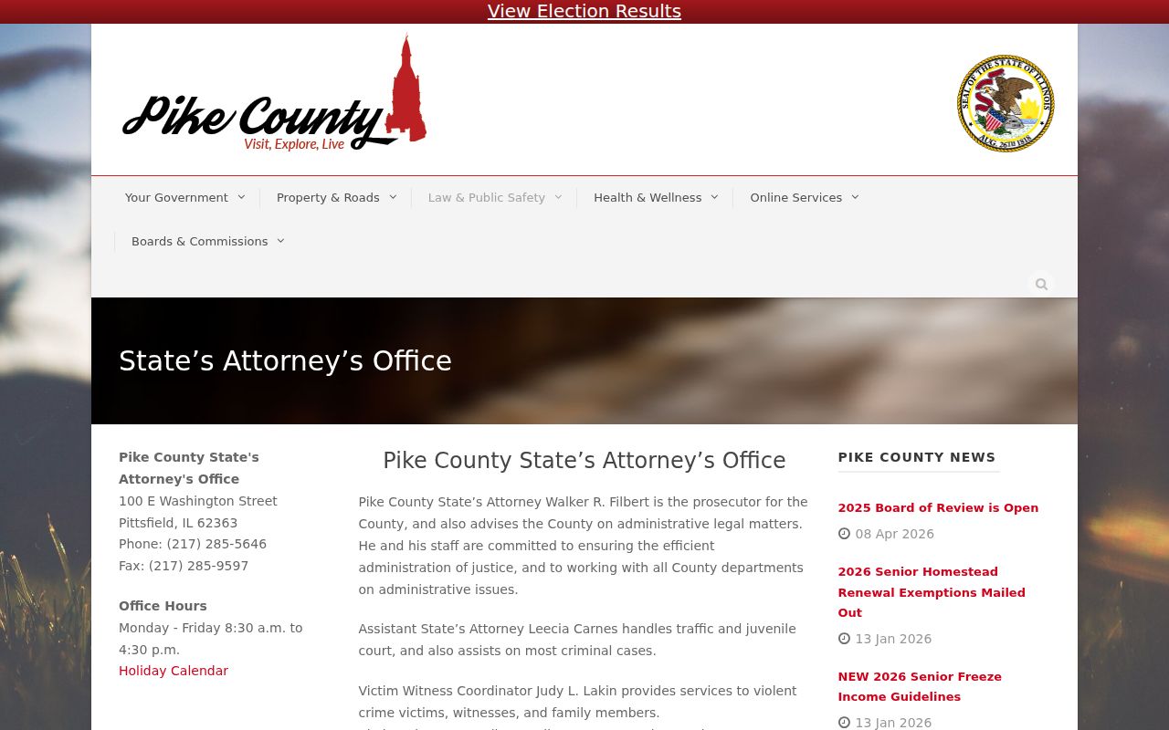 Pike County State's Attorney official office webpage